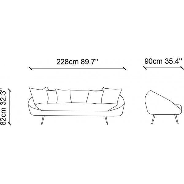Matilda 3-sits soffa - Petroleumblå Matilda 3-sits soffa - Petroleumblå