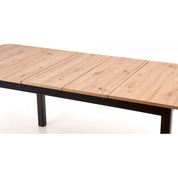 Table à manger extensible Bloom 90x160-240 cm - Chêne / Noir Table à manger extensible Bloom 90x160-240 cm - Chêne / Noir