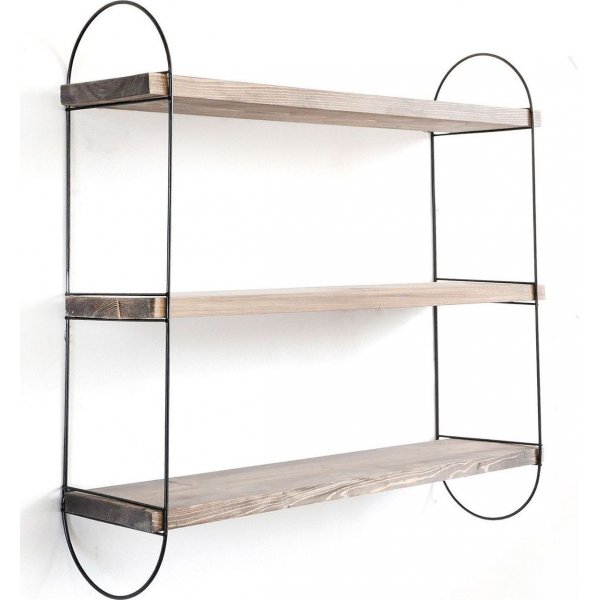 Walter wandplank 41 - Walnoot/zwart Walter wandplank 41 - Walnoot/zwart