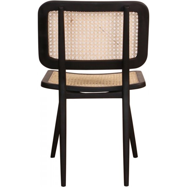 Siknäs stoel - Zwart mahonie/rotan + Meubelpoten Siknäs stoel - Zwart mahonie/rotan + Meubelpoten