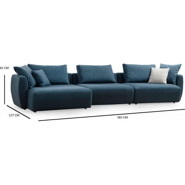 Canapé divan Maya 365 cm - Bleu Canapé divan Maya 365 cm - Bleu