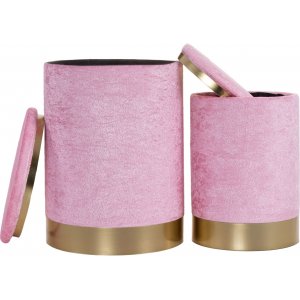 Ensemble pouf confort - Rose