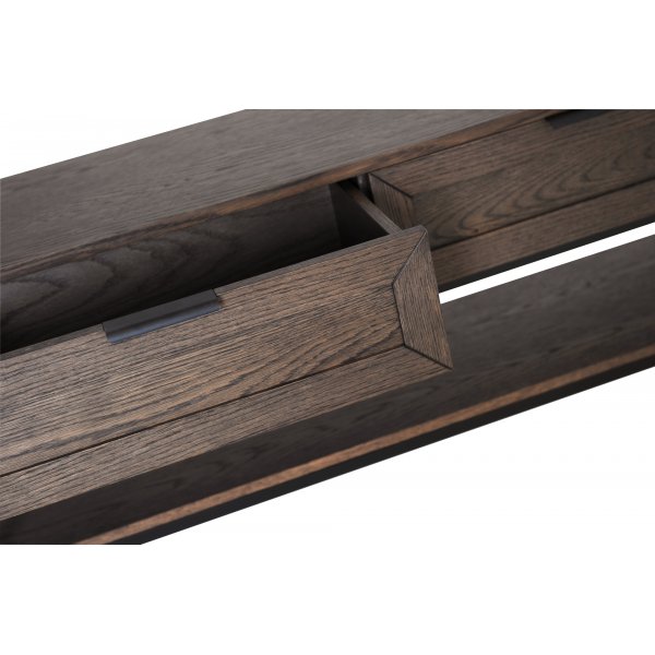 Zion consoletafel 120 x 36 cm - Geolied bruin eikenfineer