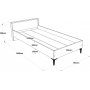 Cadre de lit Aristo 90x190 cm - Feutre/anthracite