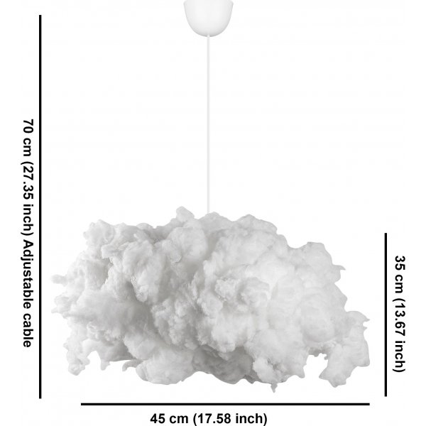 Nubes taklampa 45 cm - Vit