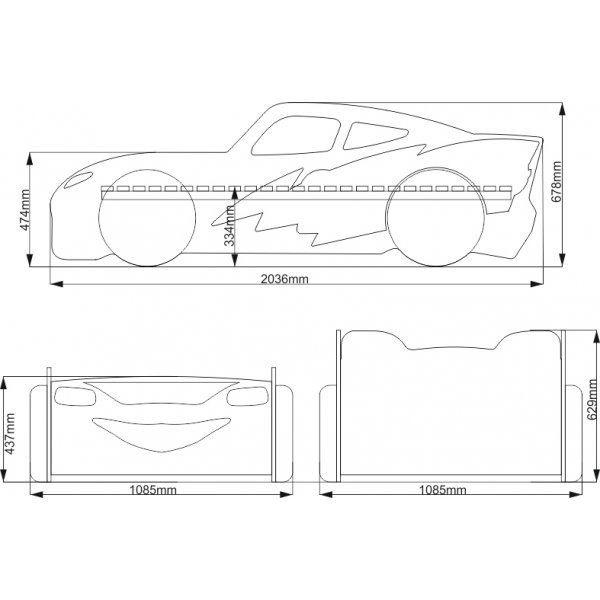 McQueen barns�ng - MDF - 90 x 180 cm