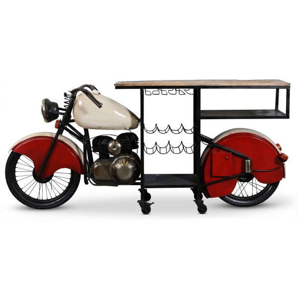 Glider motorcykel barbord/bardisk 226 x 45,7 cm - Metall/mango Glider motorcykel barbord/bardisk 226 x 45,7 cm - Metall/mango