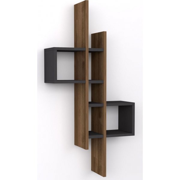 Emse wandplank - Eiken/antraciet Emse wandplank - Eiken/antraciet