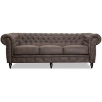 Ashford 3-sits chesterfield - Brunt ecoläder Ashford 3-sits chesterfield - Brunt ecoläder