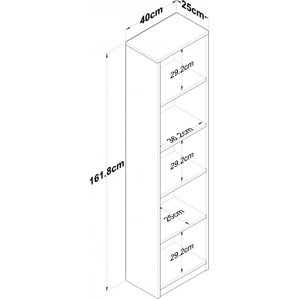 Bibliothque Hector 11 - Blanc/noyer