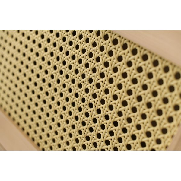 Banc multimdia Begonya 180 cm - Chne/noir