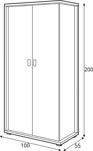 Armoire Simi 100 cm - Hickory/blanc Armoire Simi 100 cm - Hickory/blanc