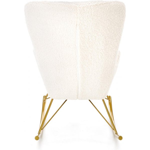 Chaise  bascule Doro - Blanc crme/or