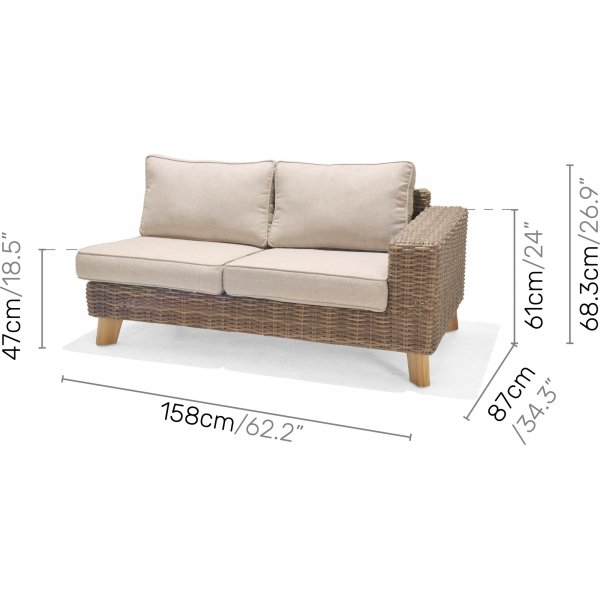 Bahamas loungegrupp - Beige/teak