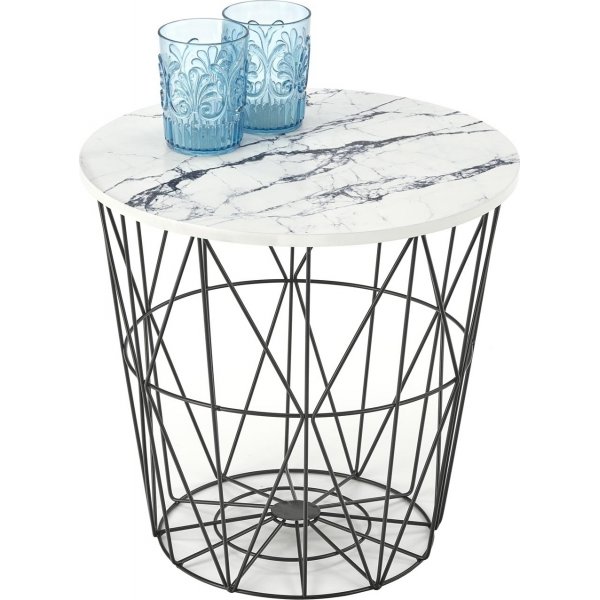 Table basse Harissa Ø42 cm - Marbre blanc/noir Table basse Harissa Ø42 cm - Marbre blanc/noir