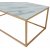 Link soffbord med marmorerat glas - 120x60 cm