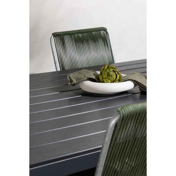 Garcia utematgrupp med 6 st Bois stolar - Svart/Grön Garcia utematgrupp med 6 st Bois stolar - Svart/Grön