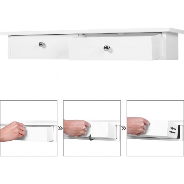 Elvy wandplank - Wit Elvy wandplank - Wit