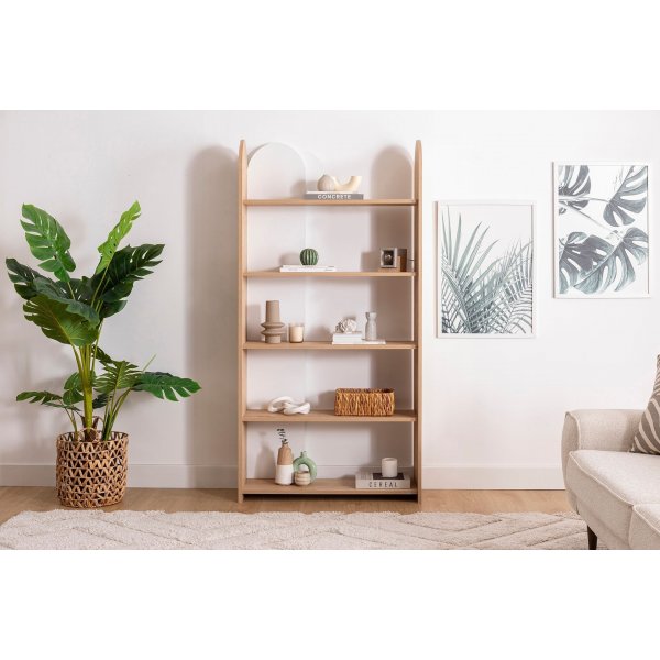 Bibliothque Mindy - Chne saphir/blanc