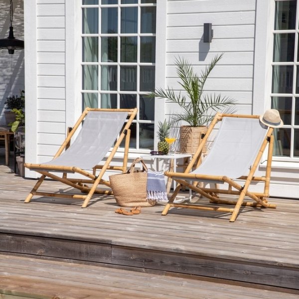 Cane solsäng - Grå/Natur Cane solsäng - Grå/Natur