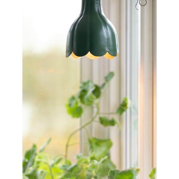 Plafonnier/Fentre Tulipe - Vert - 17 cm