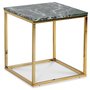 Table basse d'appoint 50 - Marbre vert / Laiton poli