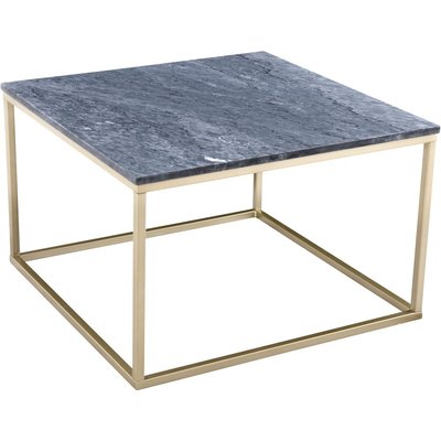 Accent 75x75 cm soffbord i gr marmor med mssingsfrgat underrede