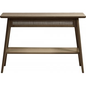 Table console Yuma avec caisson en chne fum