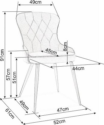 Chaise de salle  manger Lotus - Noir