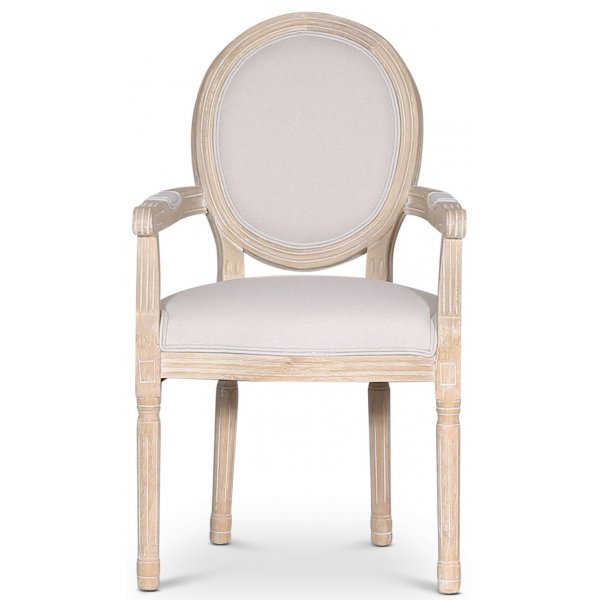 Cholet karmstol - Antik finish / Linne Cholet karmstol - Antik finish / Linne