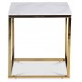 Accent soffbord 50 - Vit marmor / Blank mssing