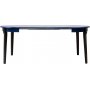 Lucan 2 eettafels 95-195 x 95 cm - Blauw/zwart