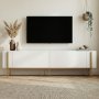 TV-b�nk Nemming 180 cm - Vit/guld