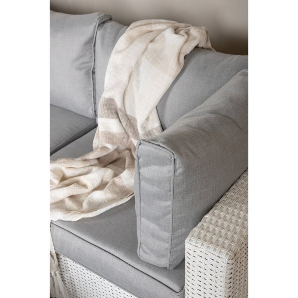 Groupe de canapés d'angle Amazon - Blanc/gris Groupe de canapés d'angle Amazon - Blanc/gris