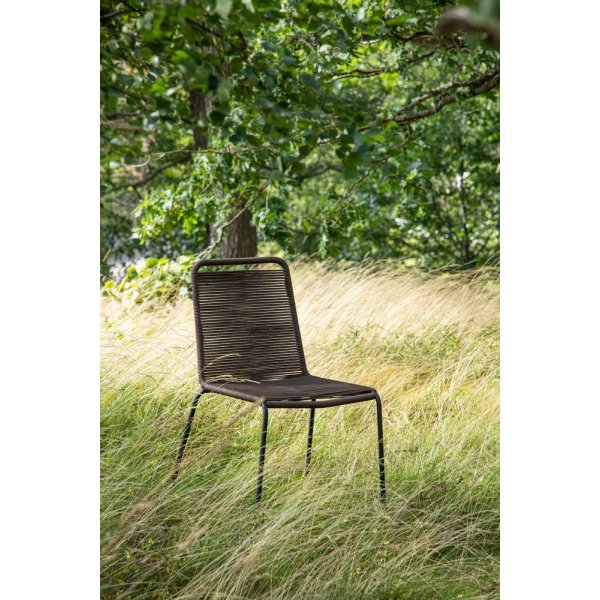 Chaise de salle à manger Lindos - Marron foncé Chaise de salle à manger Lindos - Marron foncé