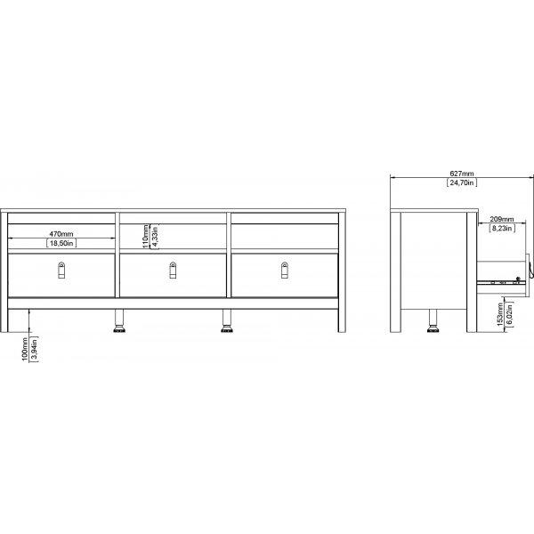 Banc multimdia Madrid - Blanc