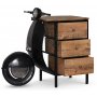 Vintage Vespa sngbord - Svart/silver