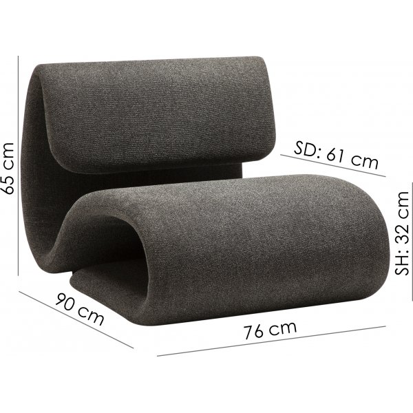 Fauteuil Dubna - Boucle marron Fauteuil Dubna - Boucle marron