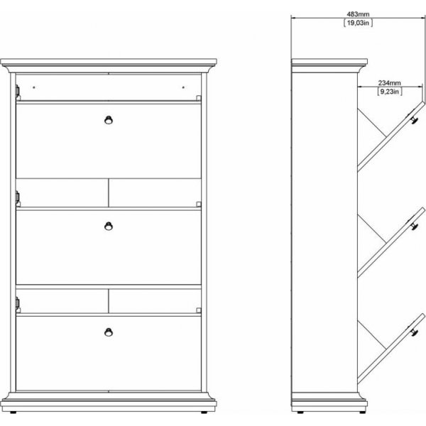 Meuble  chaussures Paris - Blanc