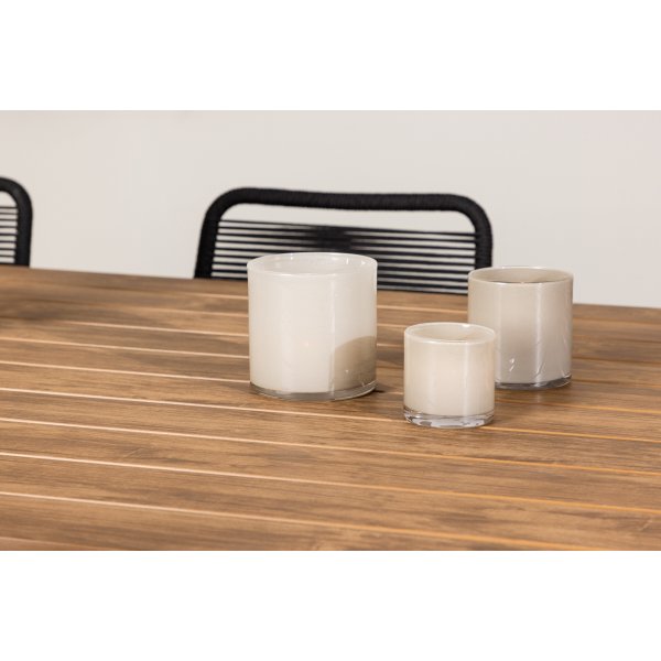 Garcia rektangulär matgrupp med 6 st Lindos stolar - Svart + 4.00 x Möbeltassar Garcia rektangulär matgrupp med 6 st Lindos stolar - Svart + 4.00 x Möbeltassar