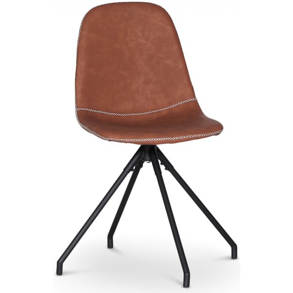 Dipp matgrupp; matbord 180x90 cm med 6 st Bridge snurrbara matstolar Cognac PU Dipp matgrupp; matbord 180x90 cm med 6 st Bridge snurrbara matstolar Cognac PU