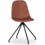 Dipp matgrupp; matbord 180x90 cm med 6 st Bridge snurrbara matstolar Cognac PU