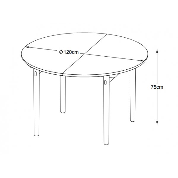 Bubble ronde eettafel 120 cm in geolied eikenhout