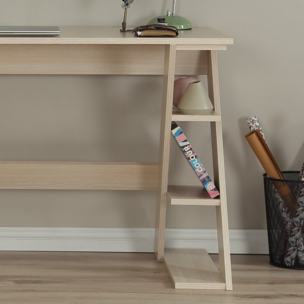 Lungo skrivbord 140 x 60 cm - Ljus ek Lungo skrivbord 140 x 60 cm - Ljus ek