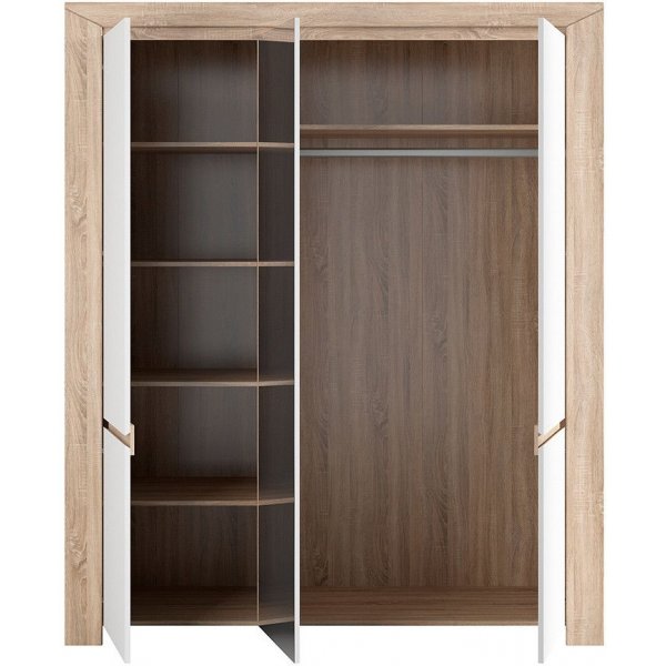 Clark garderob - Ek/vit Clark garderob - Ek/vit