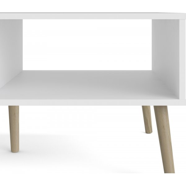 Oslo soffbord 99 x 39 cm - Vit/ek Oslo soffbord 99 x 39 cm - Vit/ek