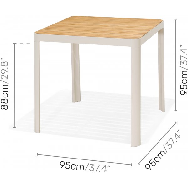 Portals lounge groep 5 - Wit/teak Portals lounge groep 5 - Wit/teak