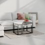 Oladin soffbord 64 x 45 cm - Vit/antracit