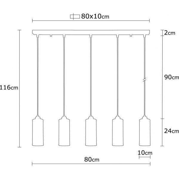 Plafonnier Amason N-984 - Noir/bronze