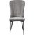 Chaise de salle  manger Caia velours gris